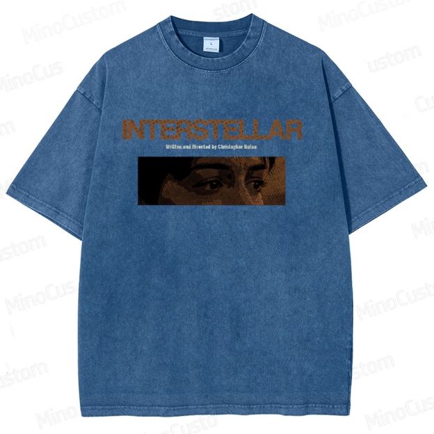 Sci - Fi Dialogue and Character Themed Washed T - Shirt