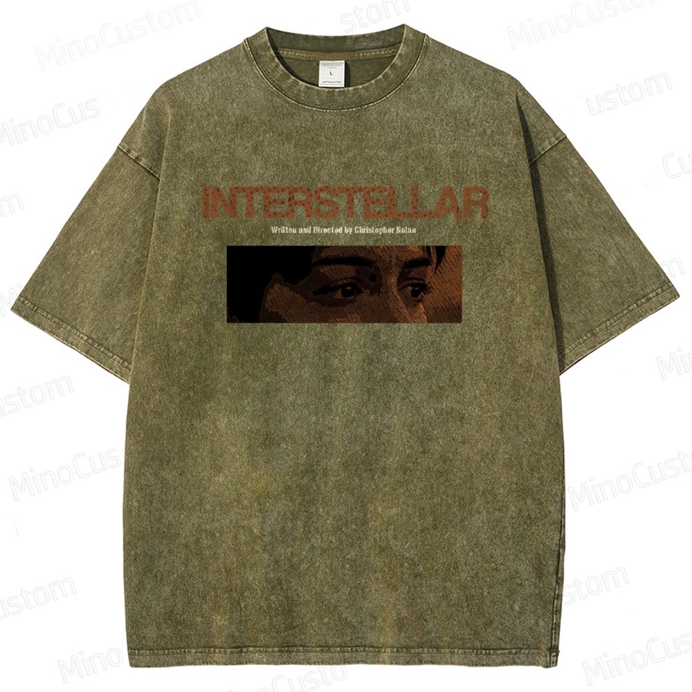 Sci - Fi Dialogue and Character Themed Washed T - Shirt