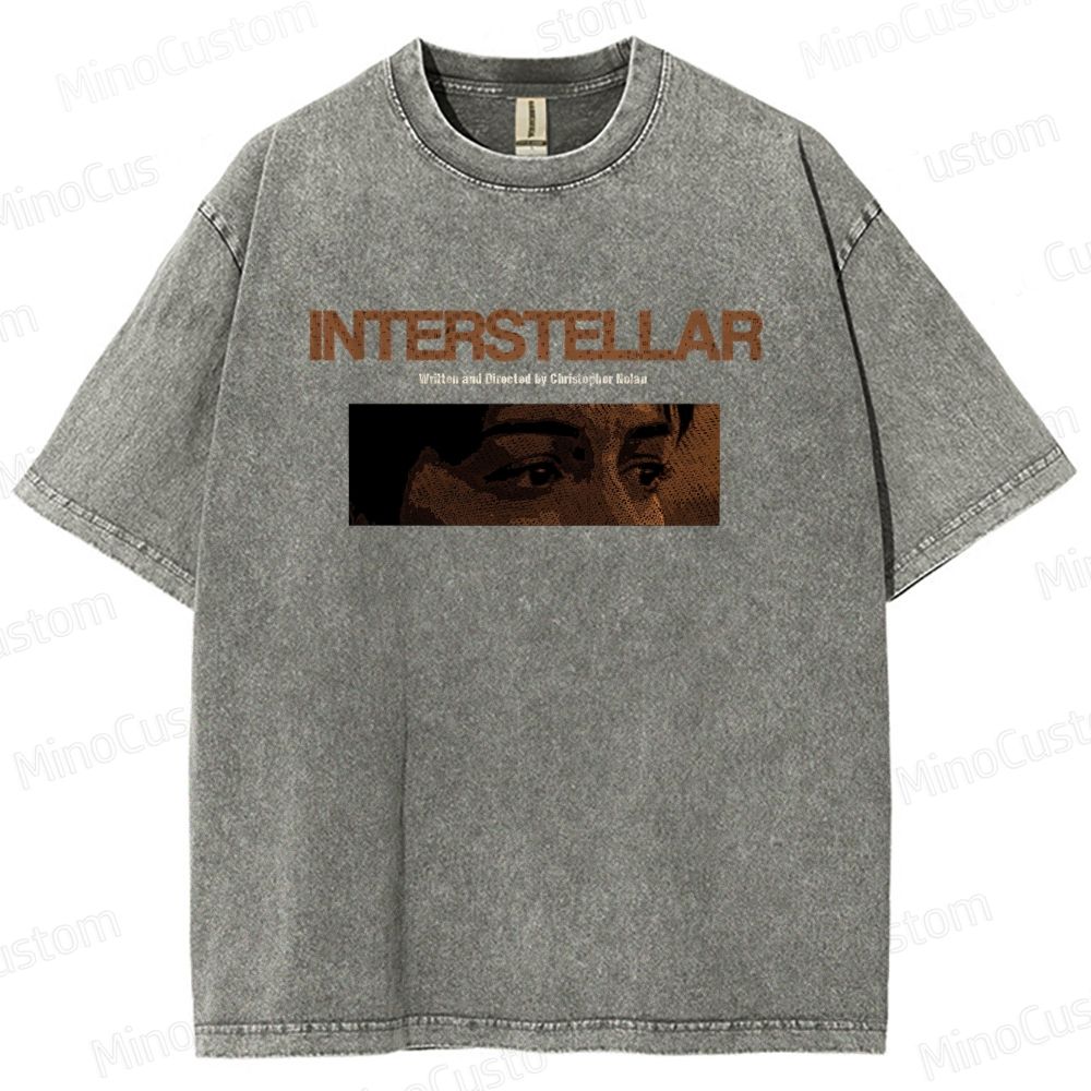 Sci - Fi Dialogue and Character Themed Washed T - Shirt