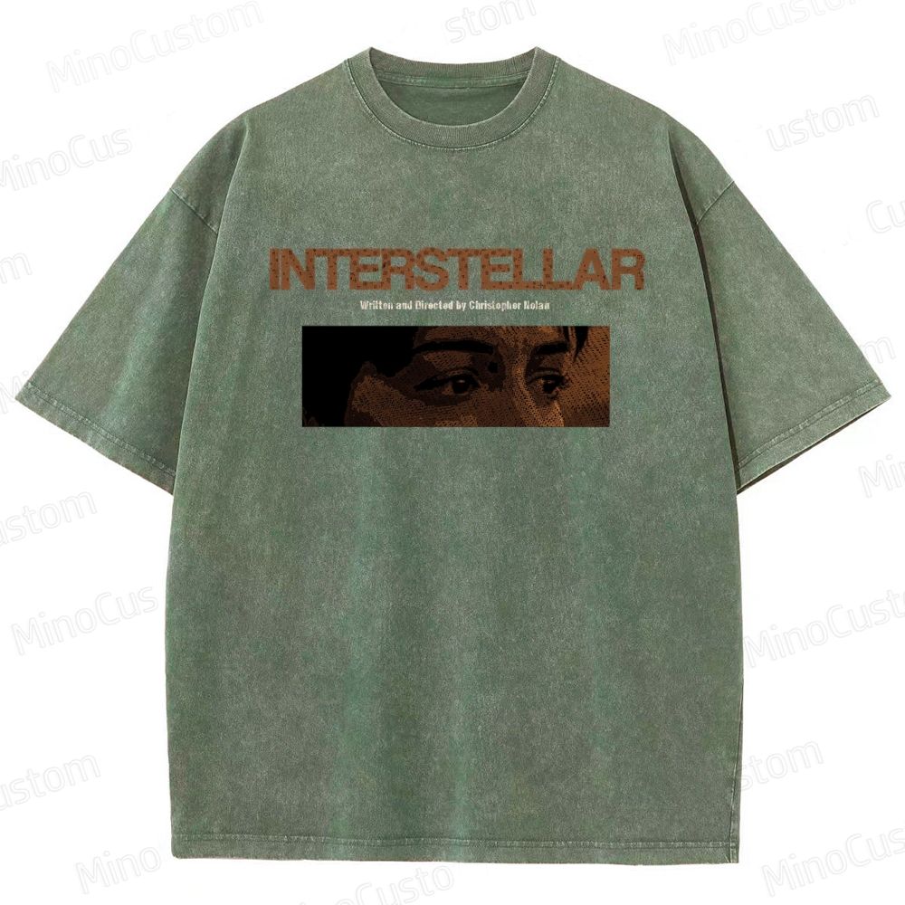 Sci - Fi Dialogue and Character Themed Washed T - Shirt