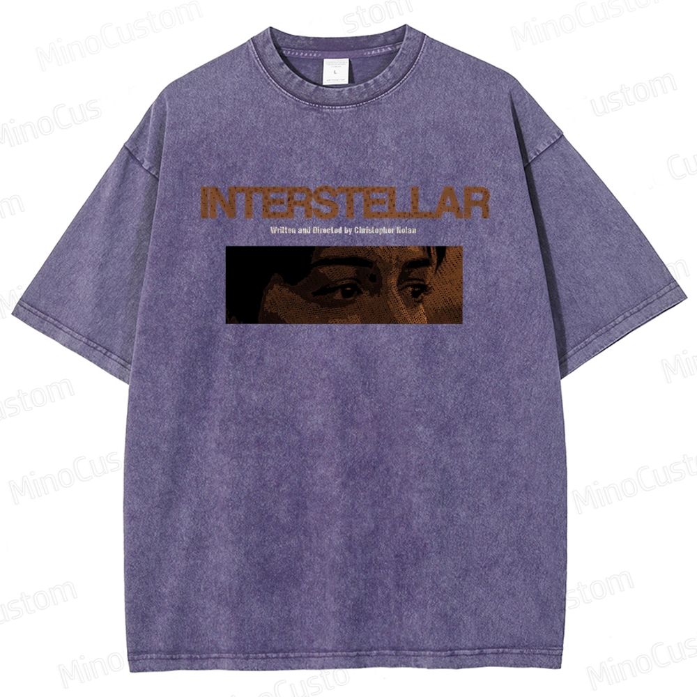 Sci - Fi Dialogue and Character Themed Washed T - Shirt