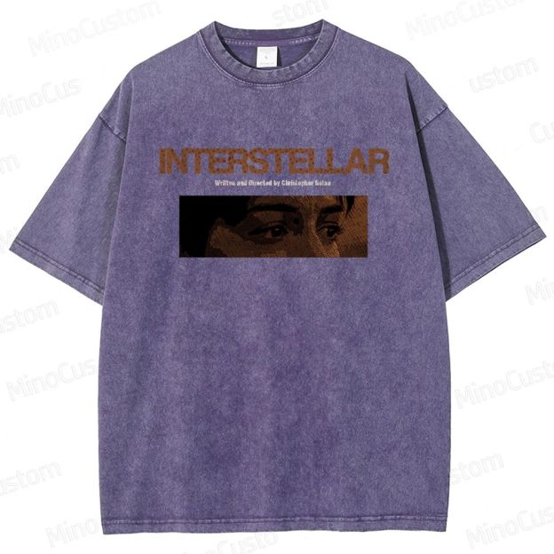 Sci - Fi Dialogue and Character Themed Washed T - Shirt