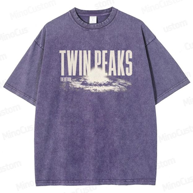 Mystery Series Character and Text Themed Washed T - Shirt