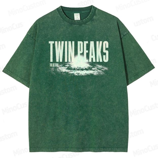 Mystery Series Character and Text Themed Washed T - Shirt