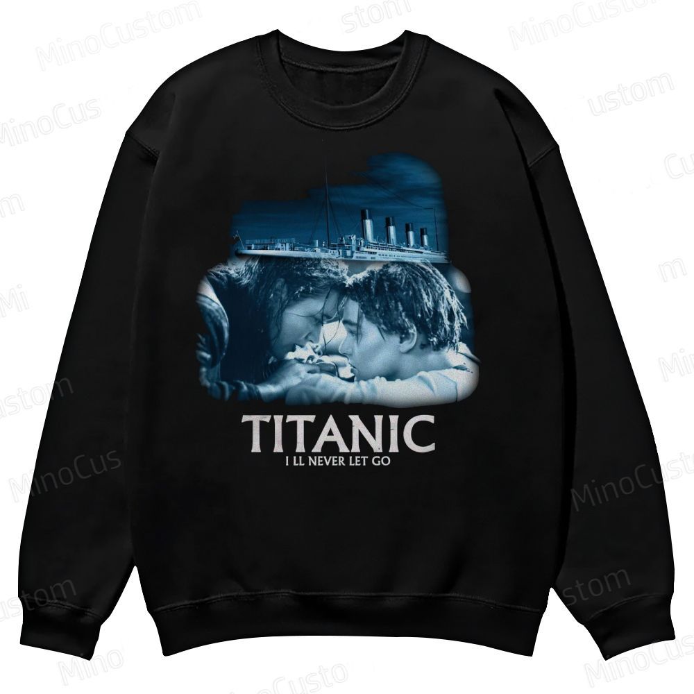 Romantic Movie Scene and Text Themed Sweatshirt