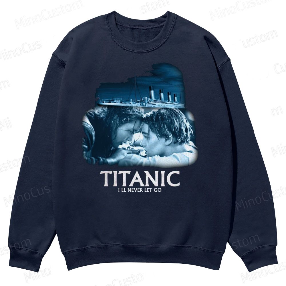 Romantic Movie Scene and Text Themed Sweatshirt