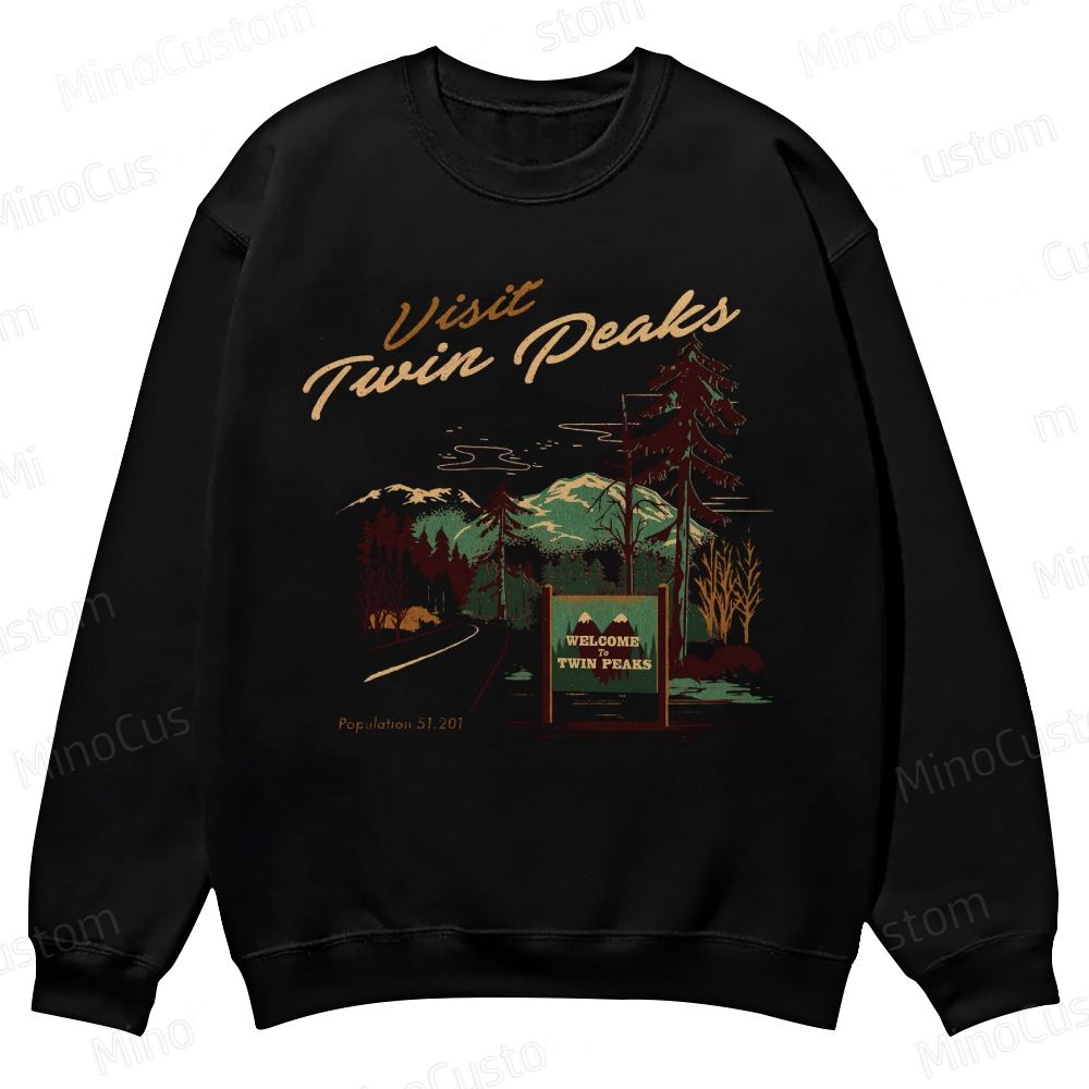 Scenic Mountain and Forest Themed Sweatshirt