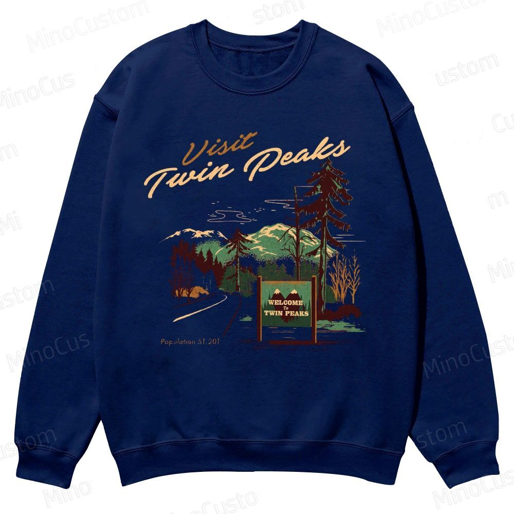 Scenic Mountain and Forest Themed Sweatshirt