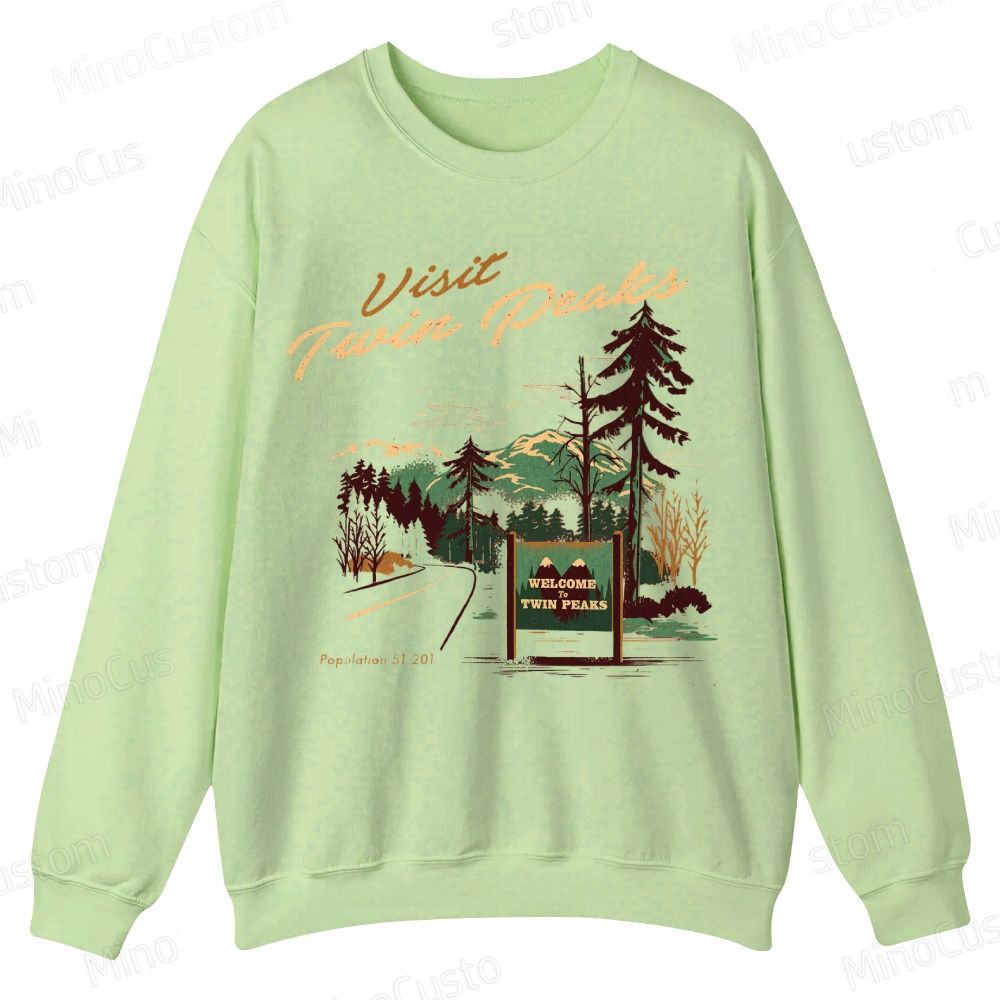 Scenic Mountain and Forest Themed Sweatshirt