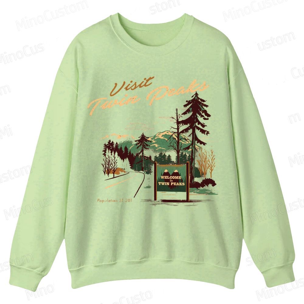 Scenic Mountain and Forest Themed Sweatshirt