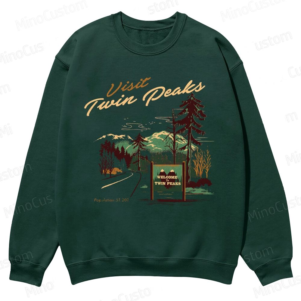 Scenic Mountain and Forest Themed Sweatshirt