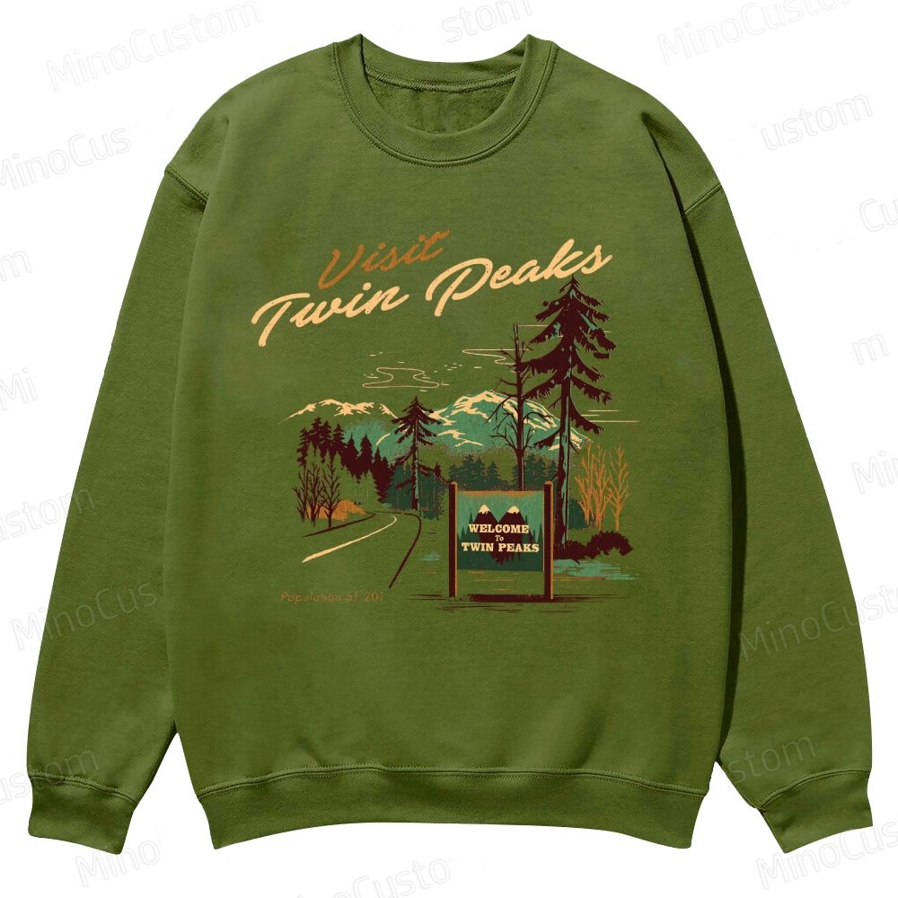 Scenic Mountain and Forest Themed Sweatshirt