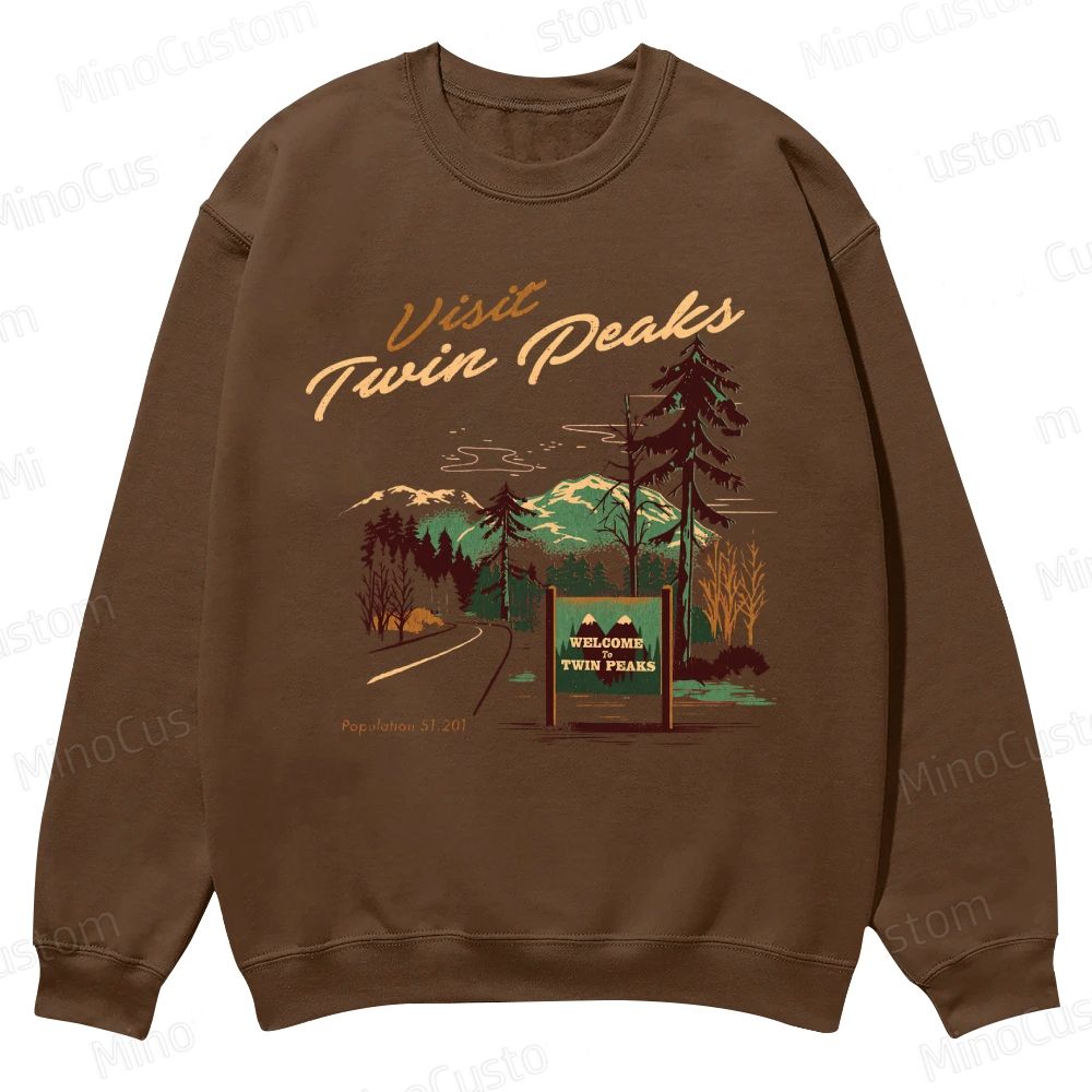Scenic Mountain and Forest Themed Sweatshirt