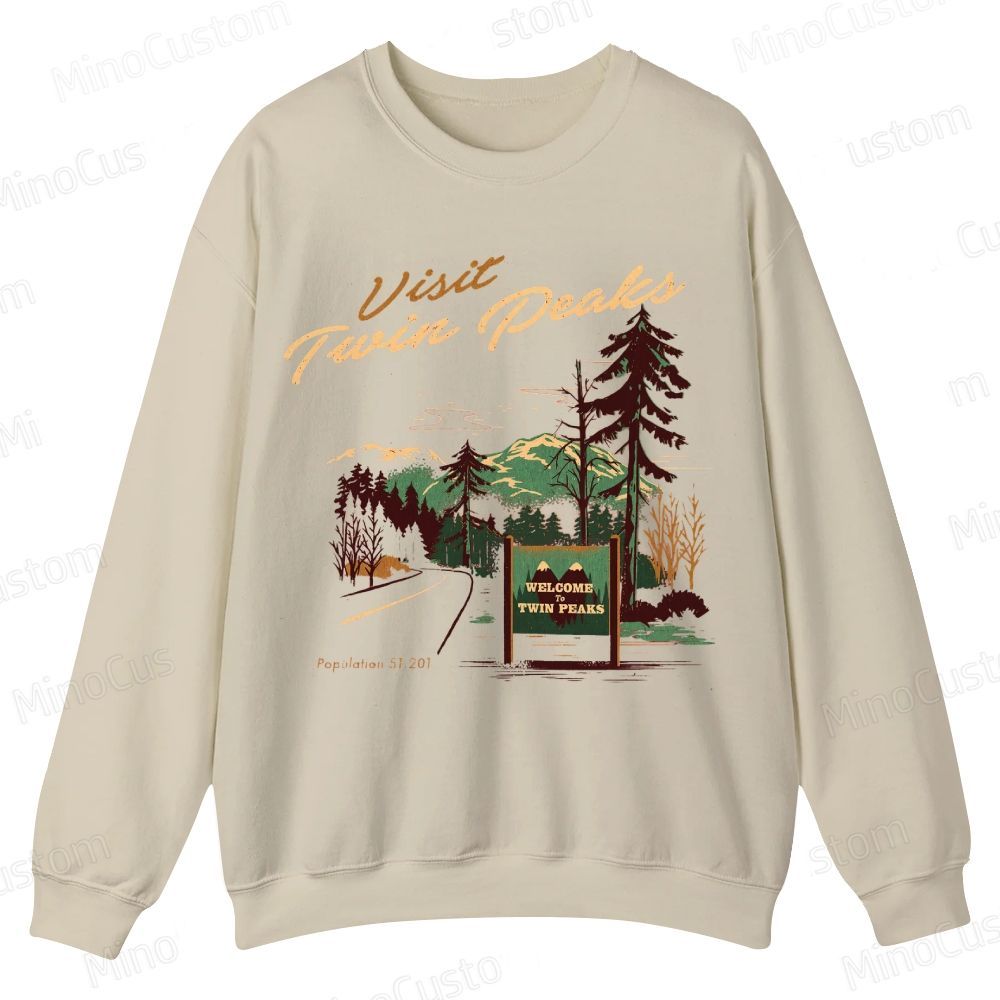 Scenic Mountain and Forest Themed Sweatshirt