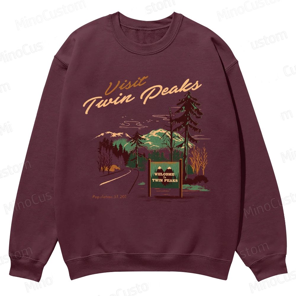 Scenic Mountain and Forest Themed Sweatshirt