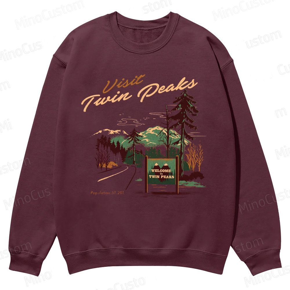 Scenic Mountain and Forest Themed Sweatshirt