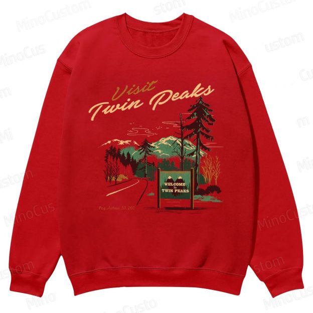 Scenic Mountain and Forest Themed Sweatshirt