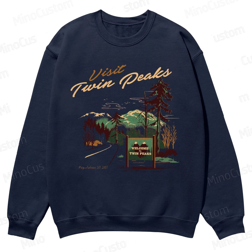 Scenic Mountain and Forest Themed Sweatshirt
