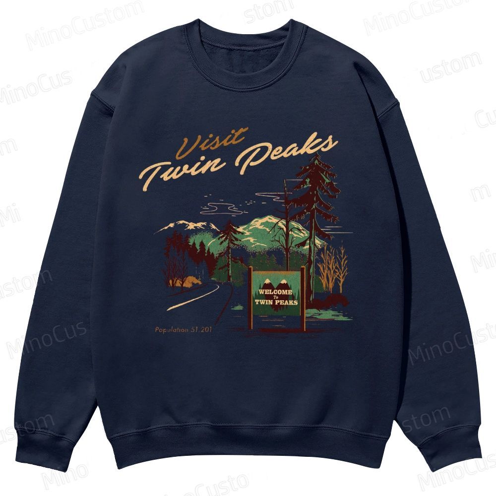 Scenic Mountain and Forest Themed Sweatshirt