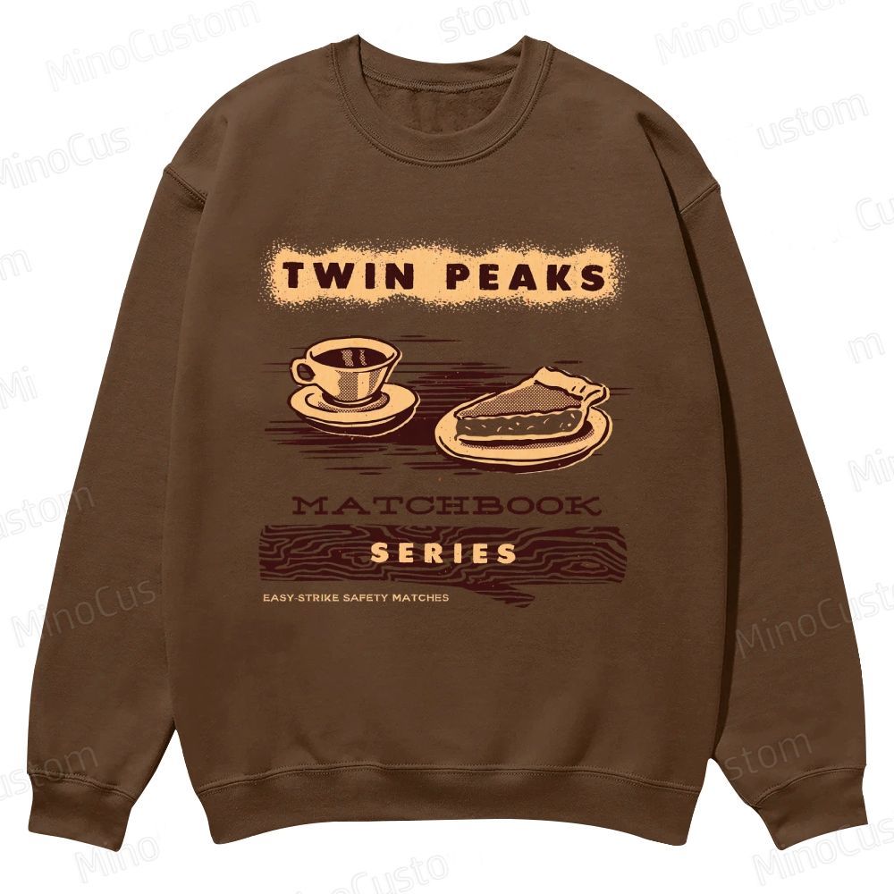 Coffee and Pie Graphic Themed Sweatshirt