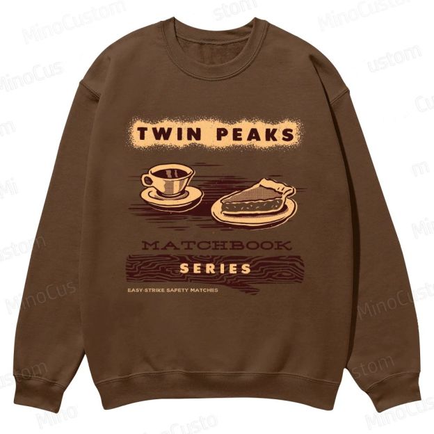 Coffee and Pie Graphic Themed Sweatshirt