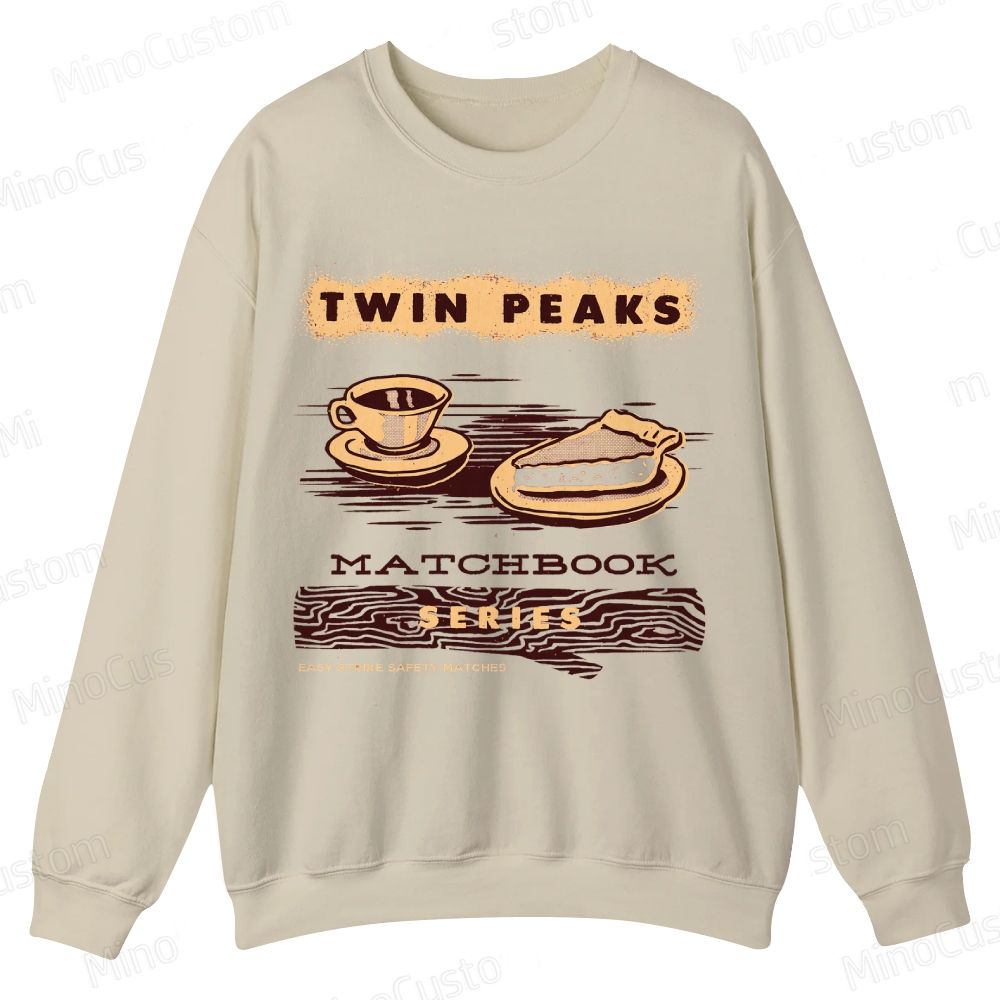 Coffee and Pie Graphic Themed Sweatshirt