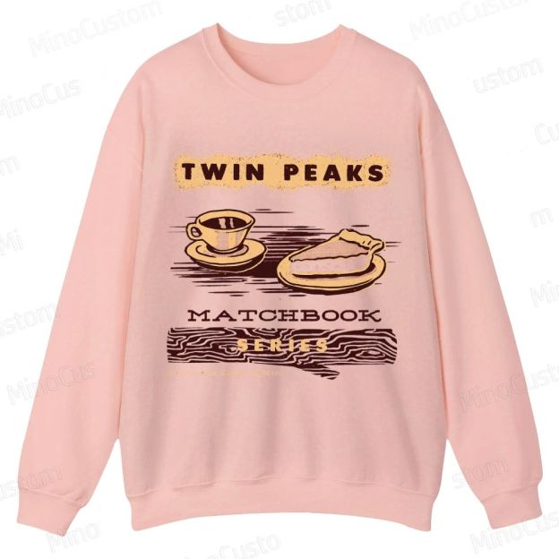 Coffee and Pie Graphic Themed Sweatshirt