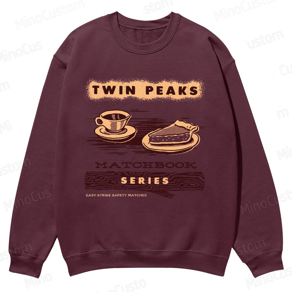 Coffee and Pie Graphic Themed Sweatshirt