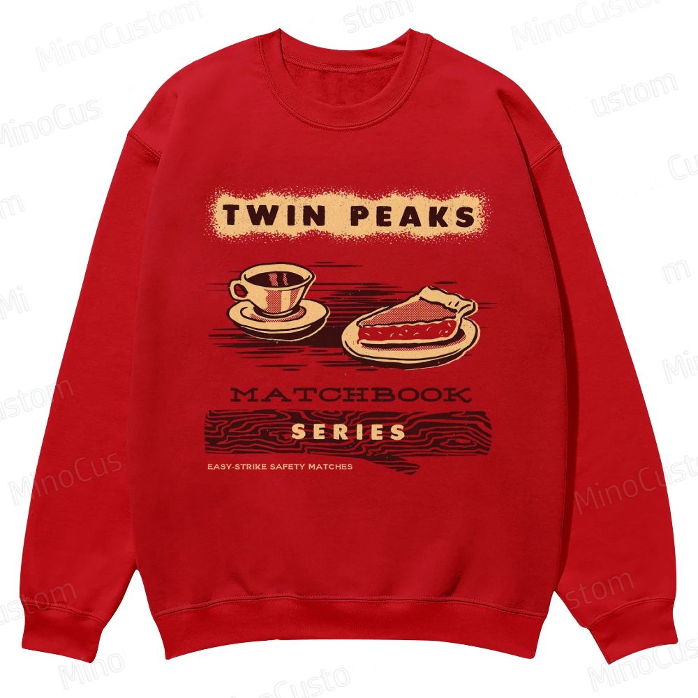 Coffee and Pie Graphic Themed Sweatshirt