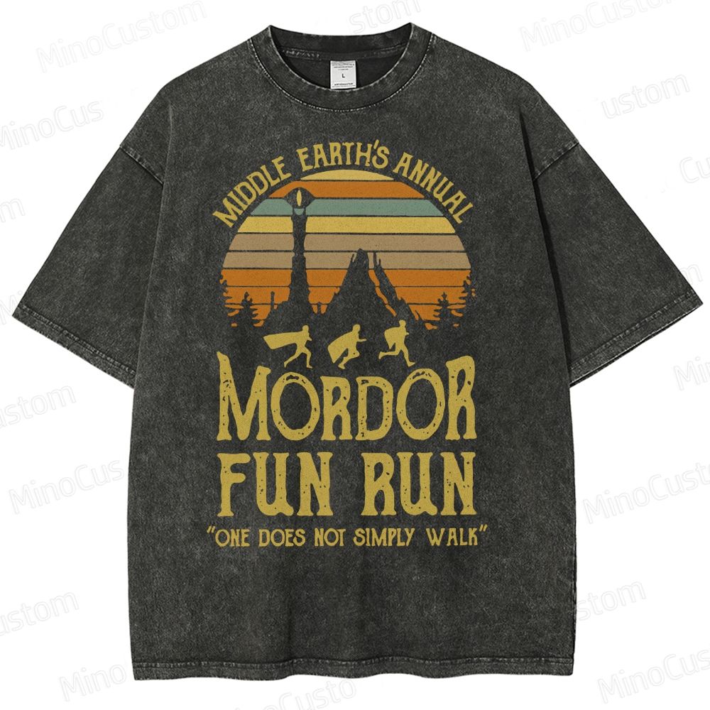Middle Earth's Annual MordorFun Run Washed T-Shirt
