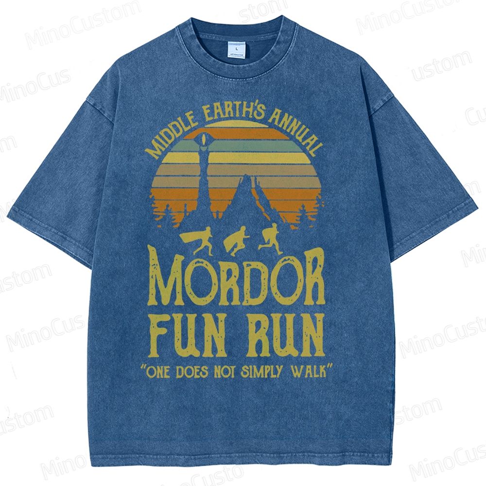 Middle Earth's Annual MordorFun Run Washed T-Shirt