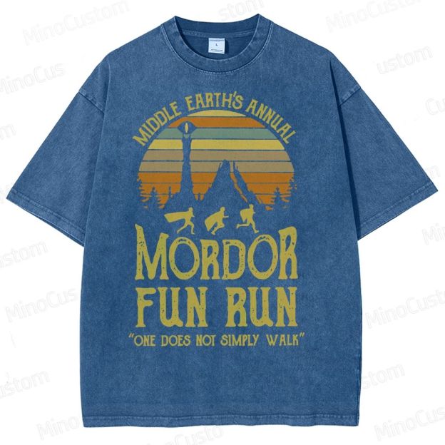 Middle Earth's Annual MordorFun Run Washed T-Shirt