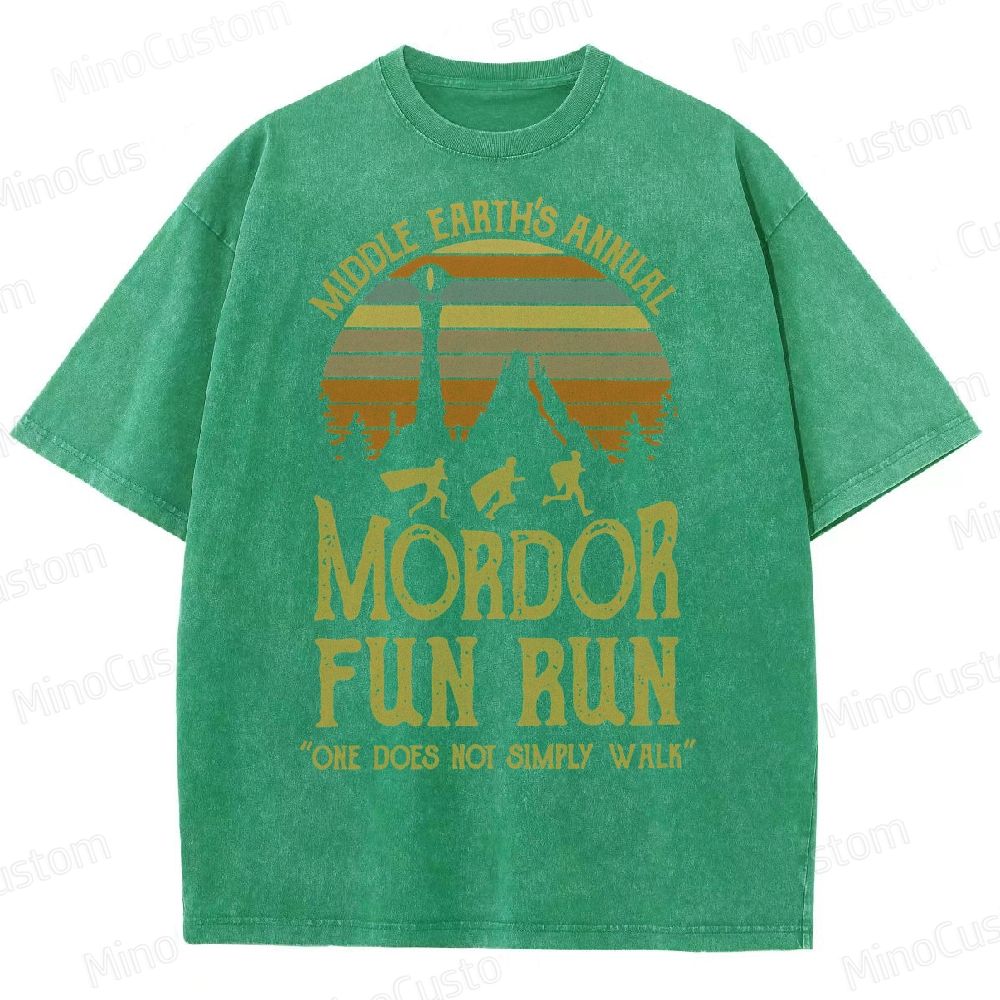 Middle Earth's Annual MordorFun Run Washed T-Shirt