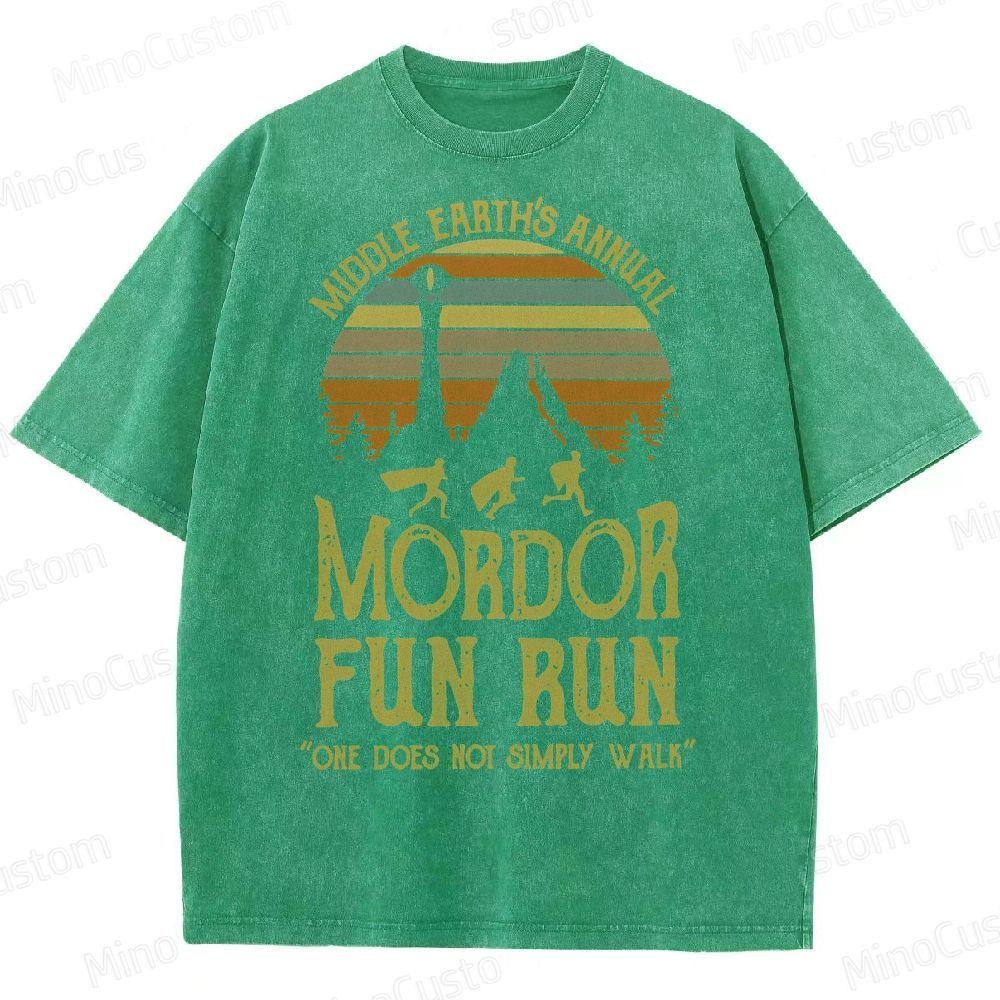 Middle Earth's Annual MordorFun Run Washed T-Shirt