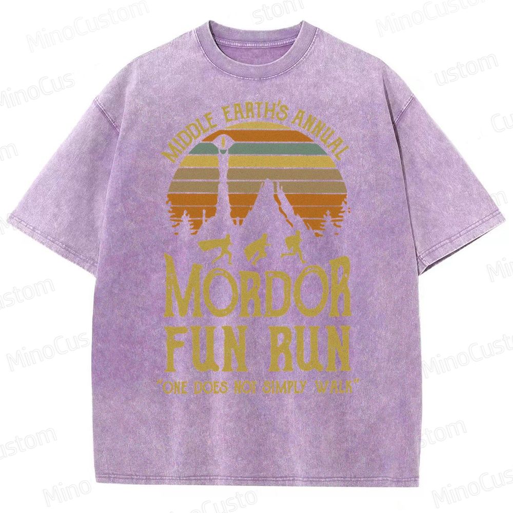 Middle Earth's Annual MordorFun Run Washed T-Shirt