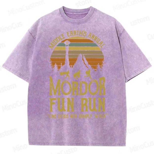 Middle Earth's Annual MordorFun Run Washed T-Shirt