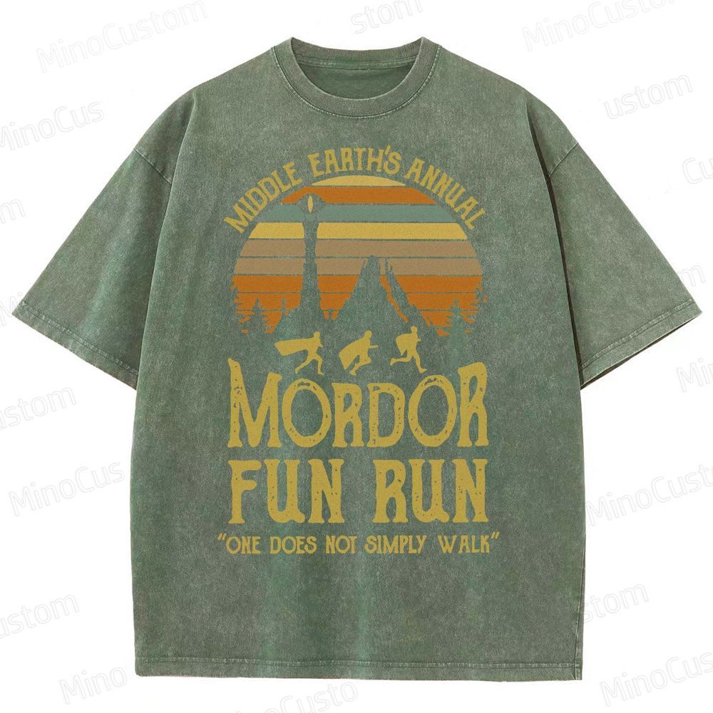 Middle Earth's Annual MordorFun Run Washed T-Shirt