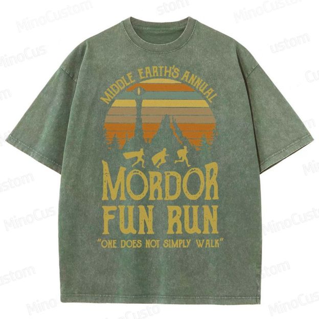 Middle Earth's Annual MordorFun Run Washed T-Shirt