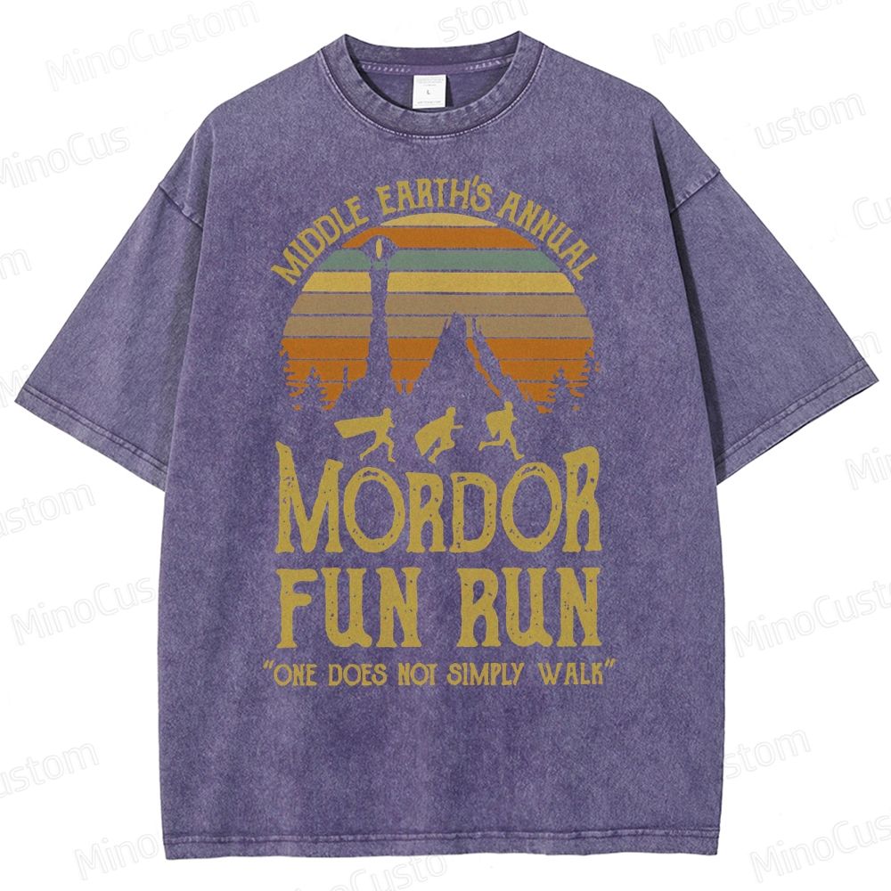 Middle Earth's Annual MordorFun Run Washed T-Shirt