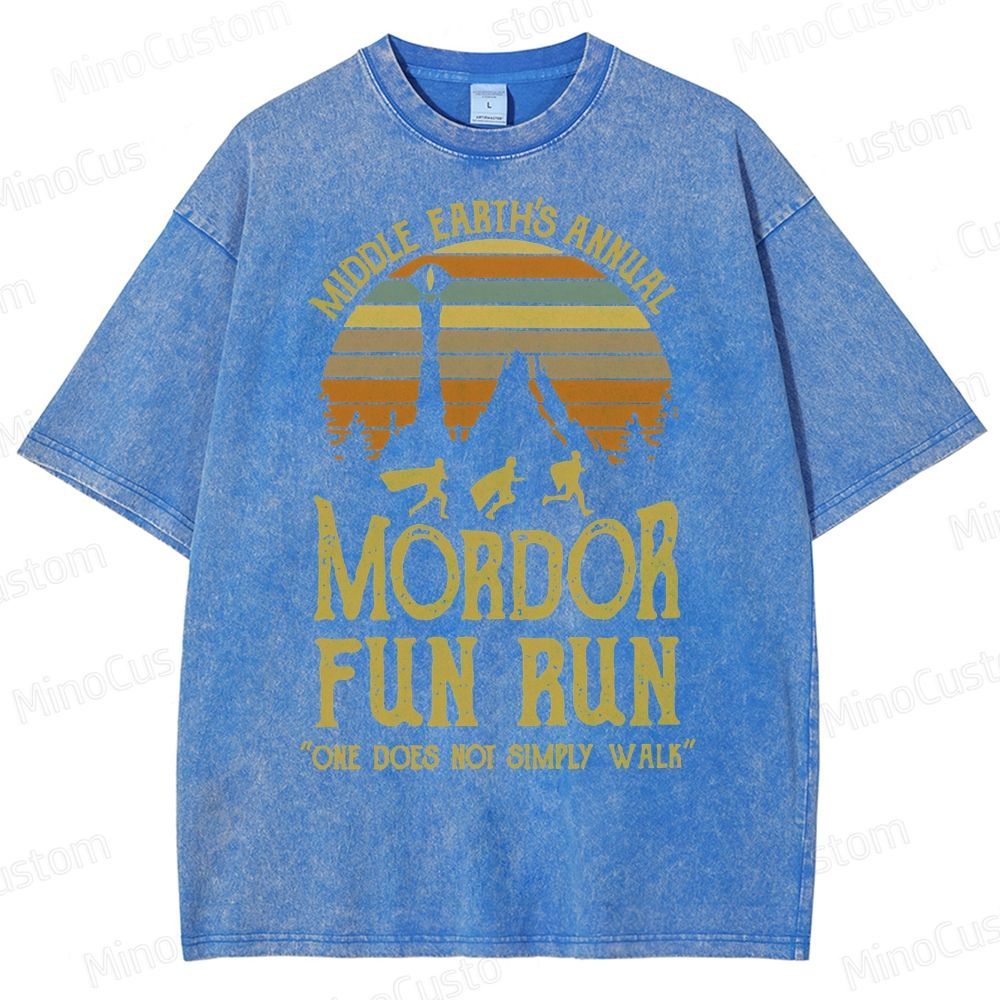 Middle Earth's Annual MordorFun Run Washed T-Shirt