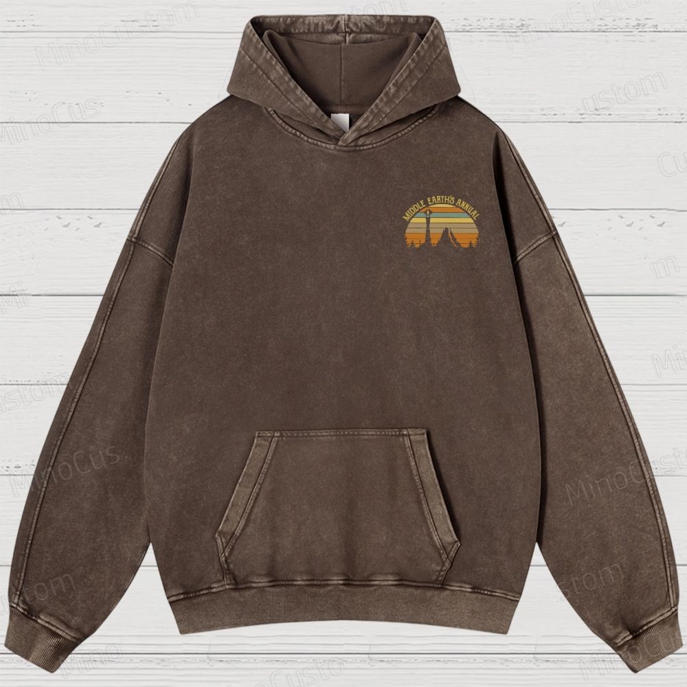 Middle Earth's Annual MordorFun Run Washed Hoodies 