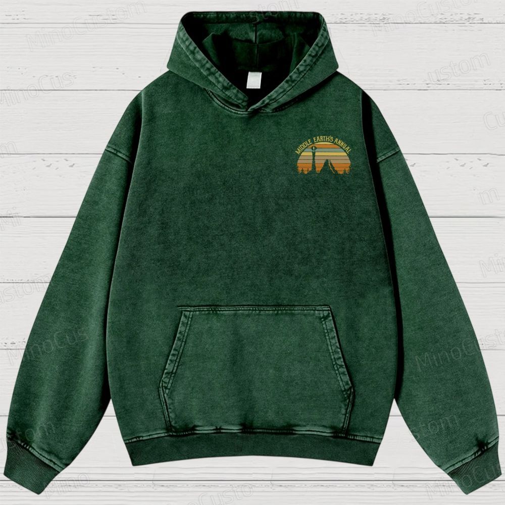 Middle Earth's Annual MordorFun Run Washed Hoodies 