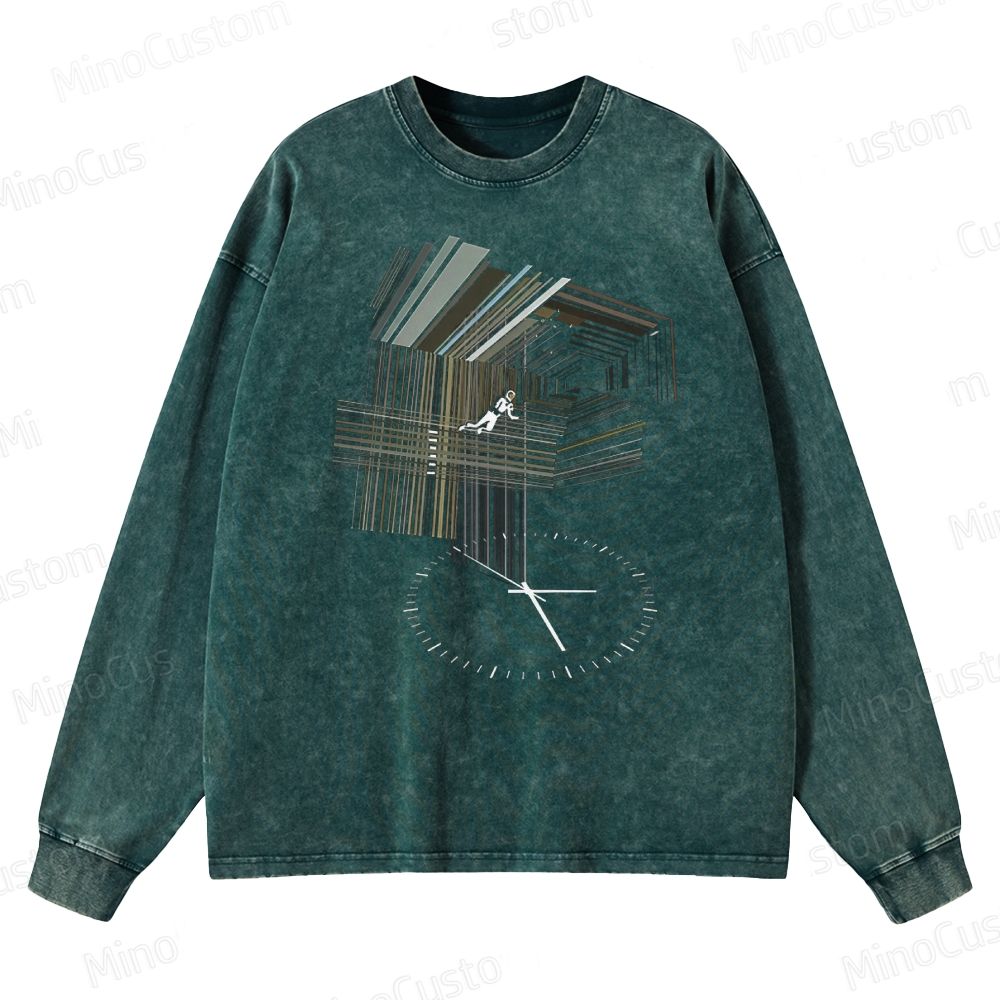 Secret Behind The Bookshelf Crewneck Washed Sweatshirt 