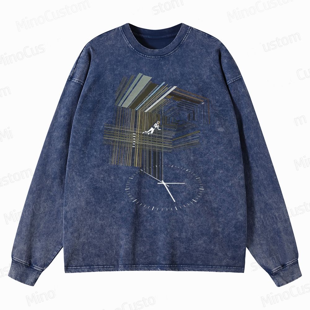 Secret Behind The Bookshelf Crewneck Washed Sweatshirt 