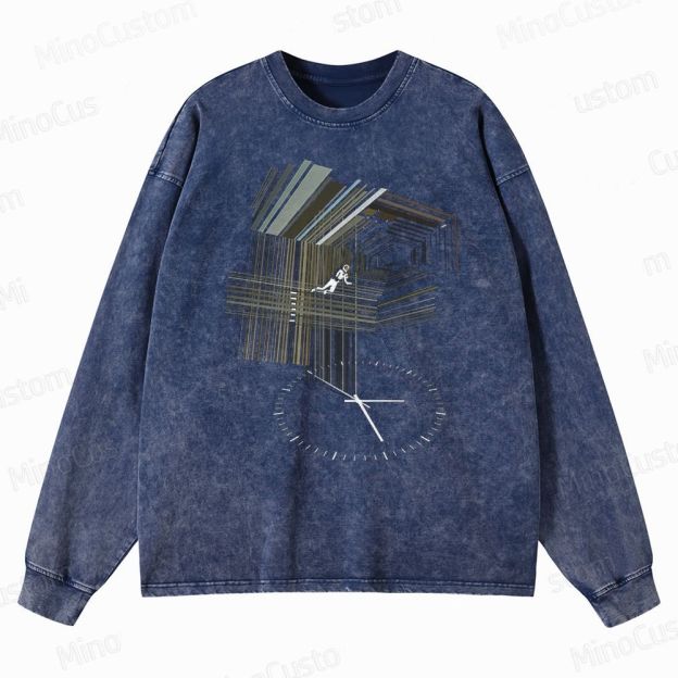 Secret Behind The Bookshelf Crewneck Washed Sweatshirt 
