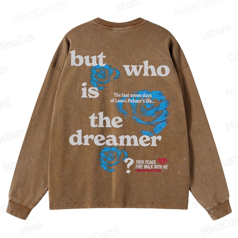 Twin Peaks Blue Rose Crewneck Washed Sweatshirt 