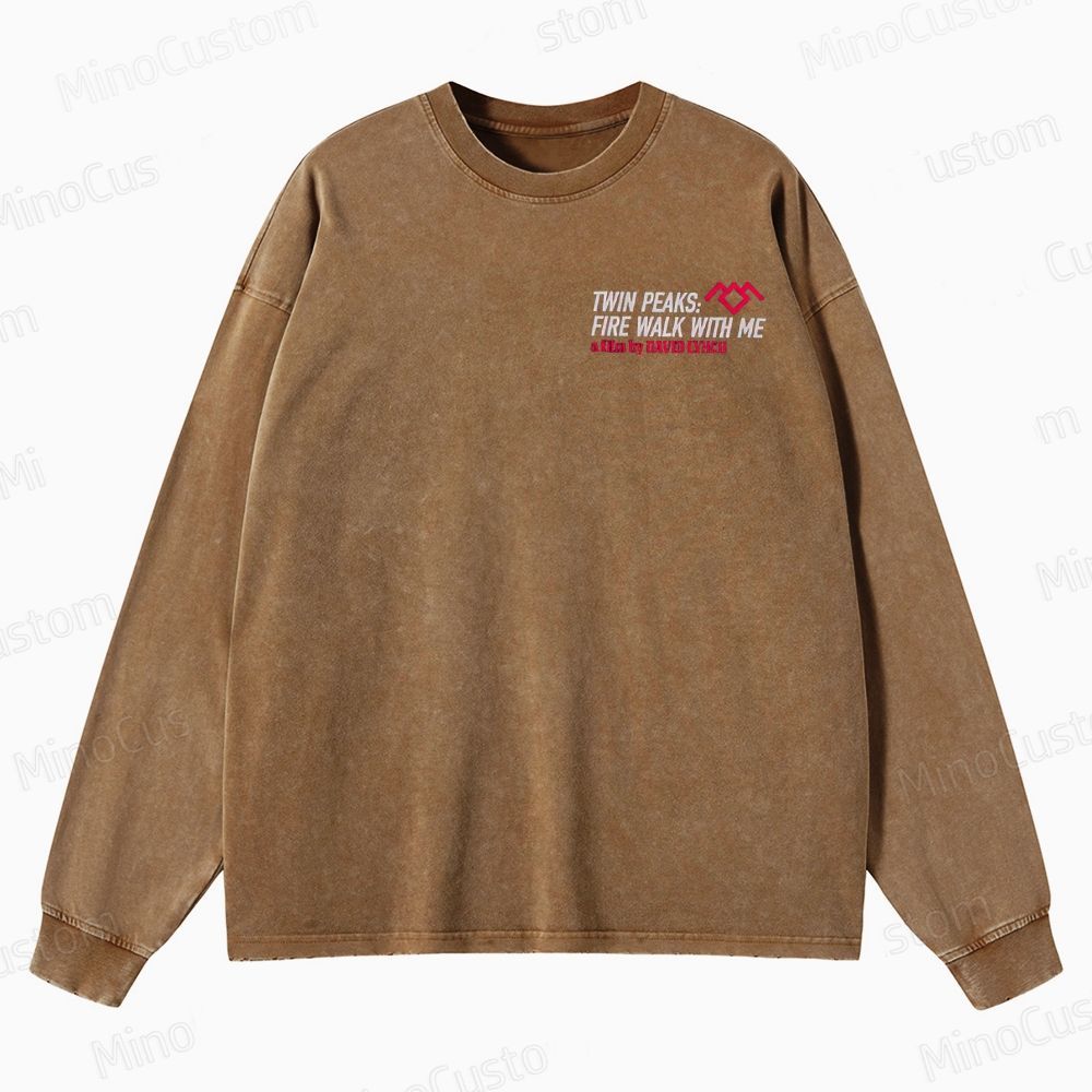 Twin Peaks Blue Rose Crewneck Washed Sweatshirt