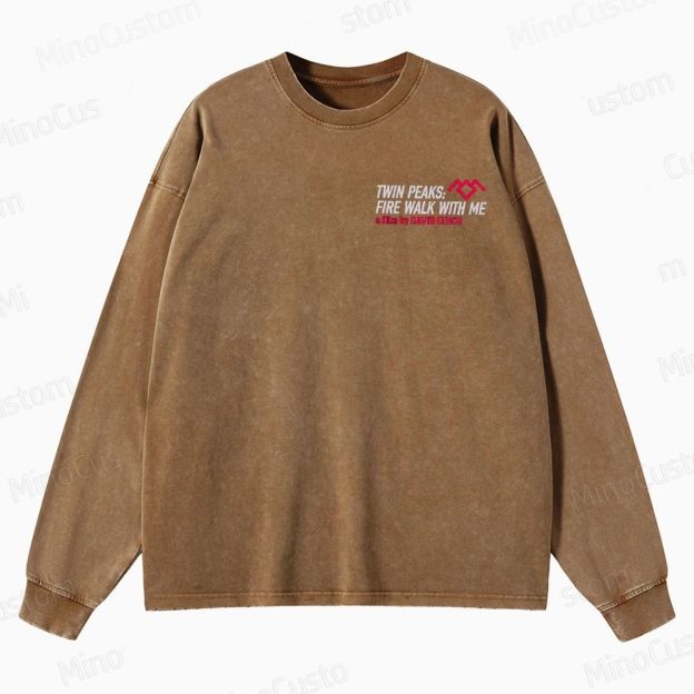 Twin Peaks Blue Rose Crewneck Washed Sweatshirt 