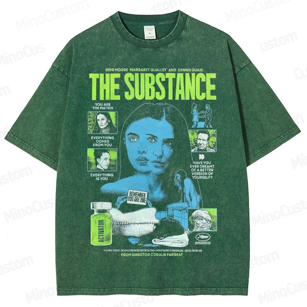 Vintage - Style Character and Text Collage Short - Sleeve T - Shirt