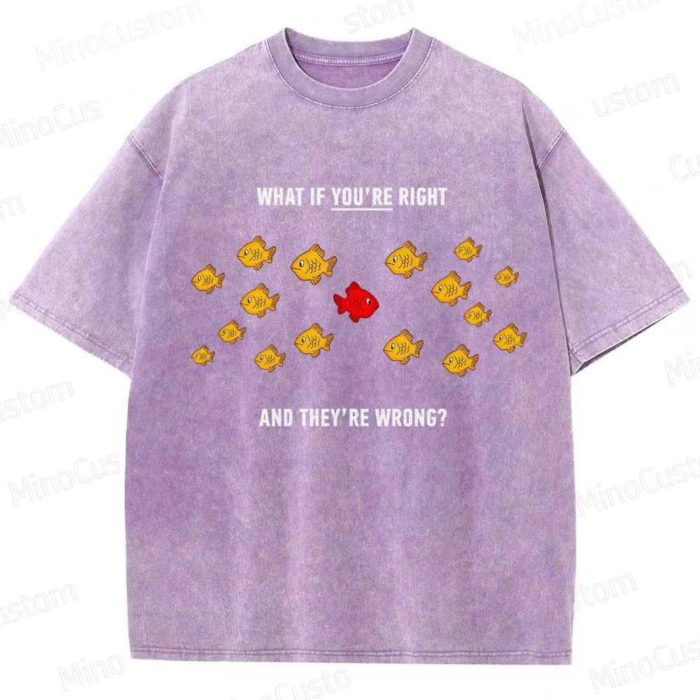 Fish Graphic with Inspirational Text Short - Sleeve T - Shirt